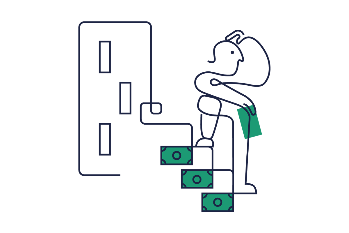 Styrelsemedlem funderar över var bostadsrättsföreningens pengar tar vägen. Illustration.