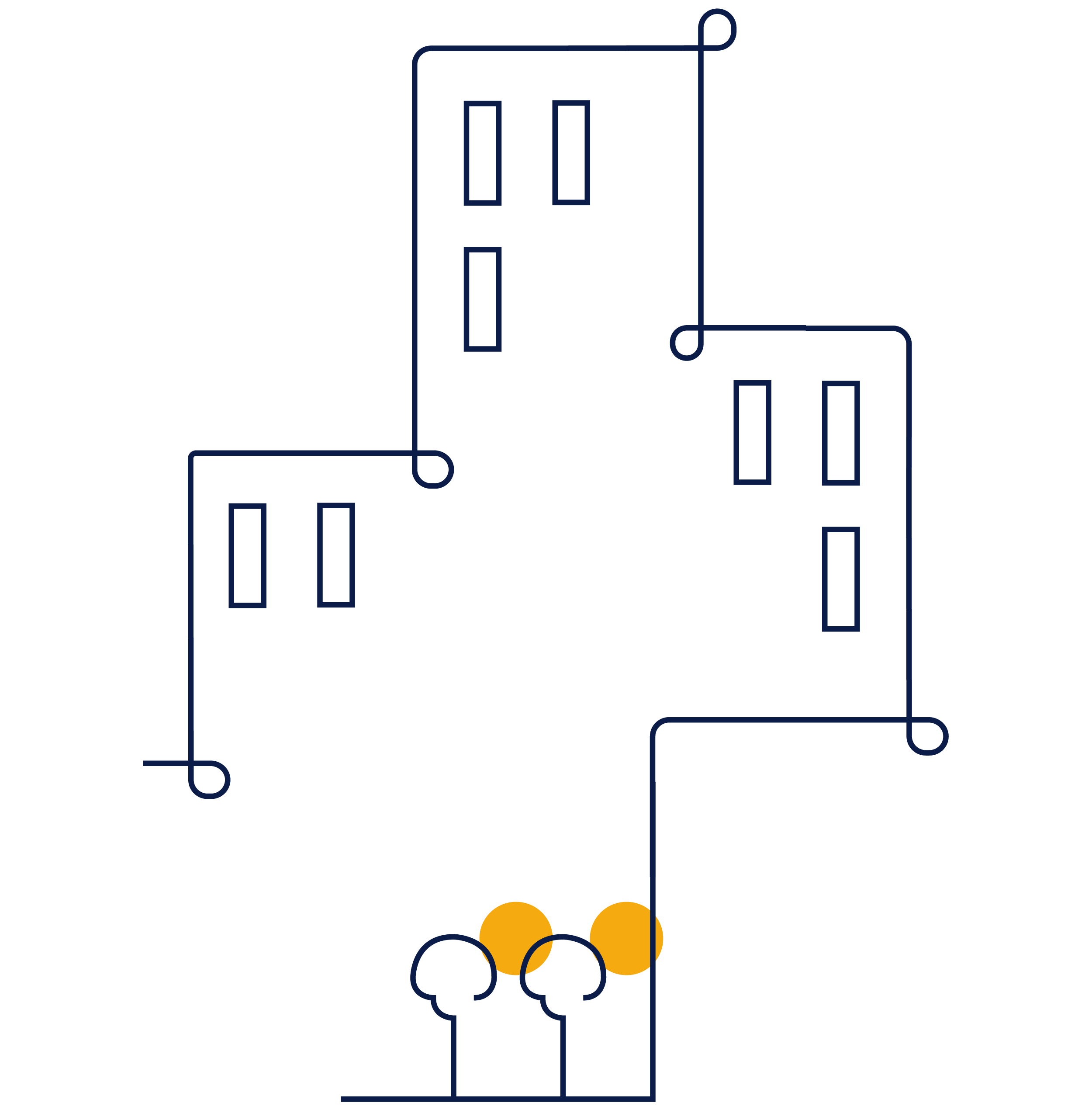 Illustration. Träd utanför en bostadsrättsförening.